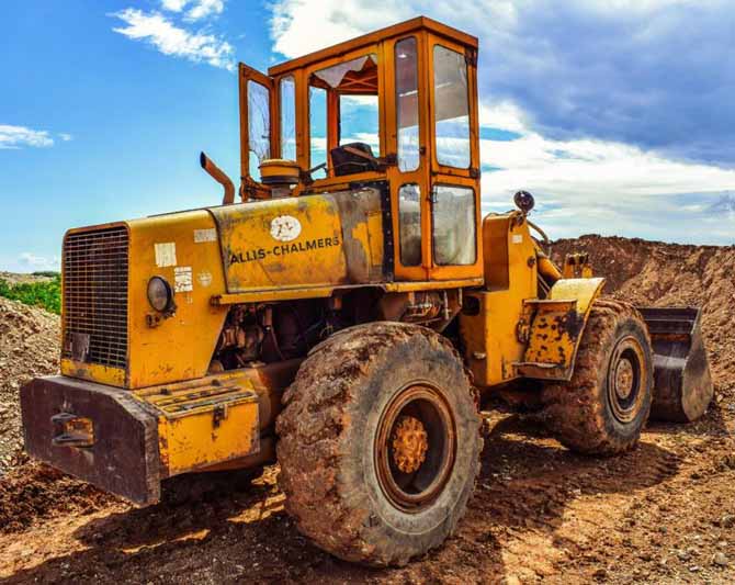 bulldozer en pause